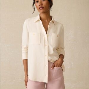 Faherty Legend™ Sweater Shirt - Light Oatmeal Twill